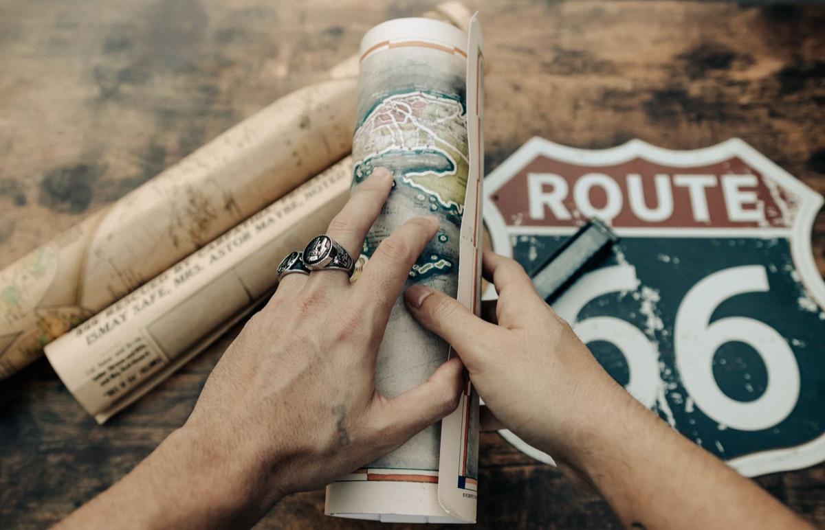 Mapa de road trip Key West