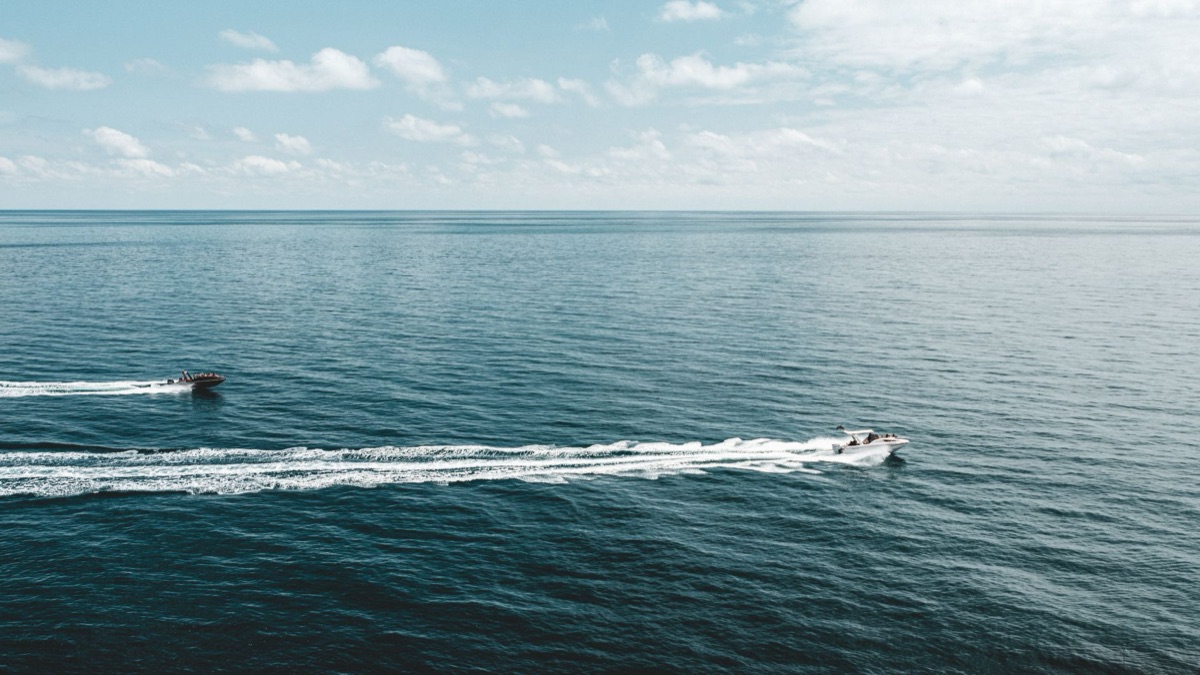Motorboat in Miami waters