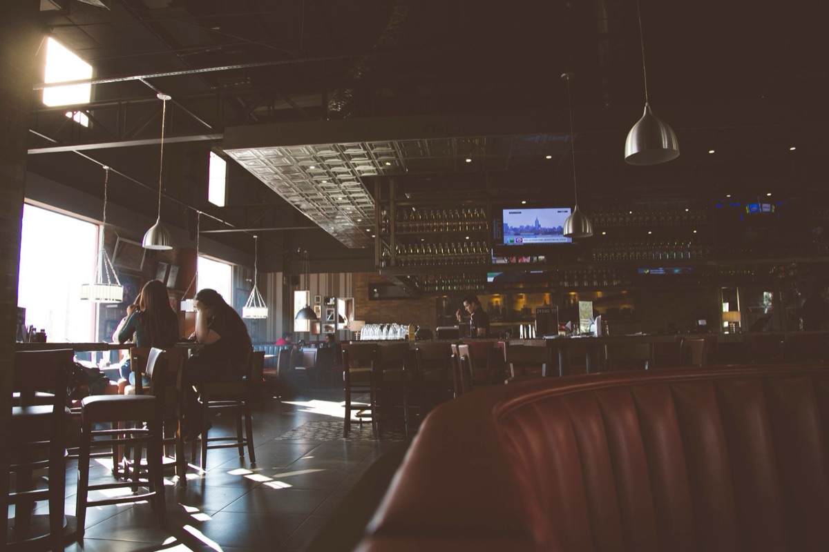 Miami Latin restaurant interior with colorful decor and dining area