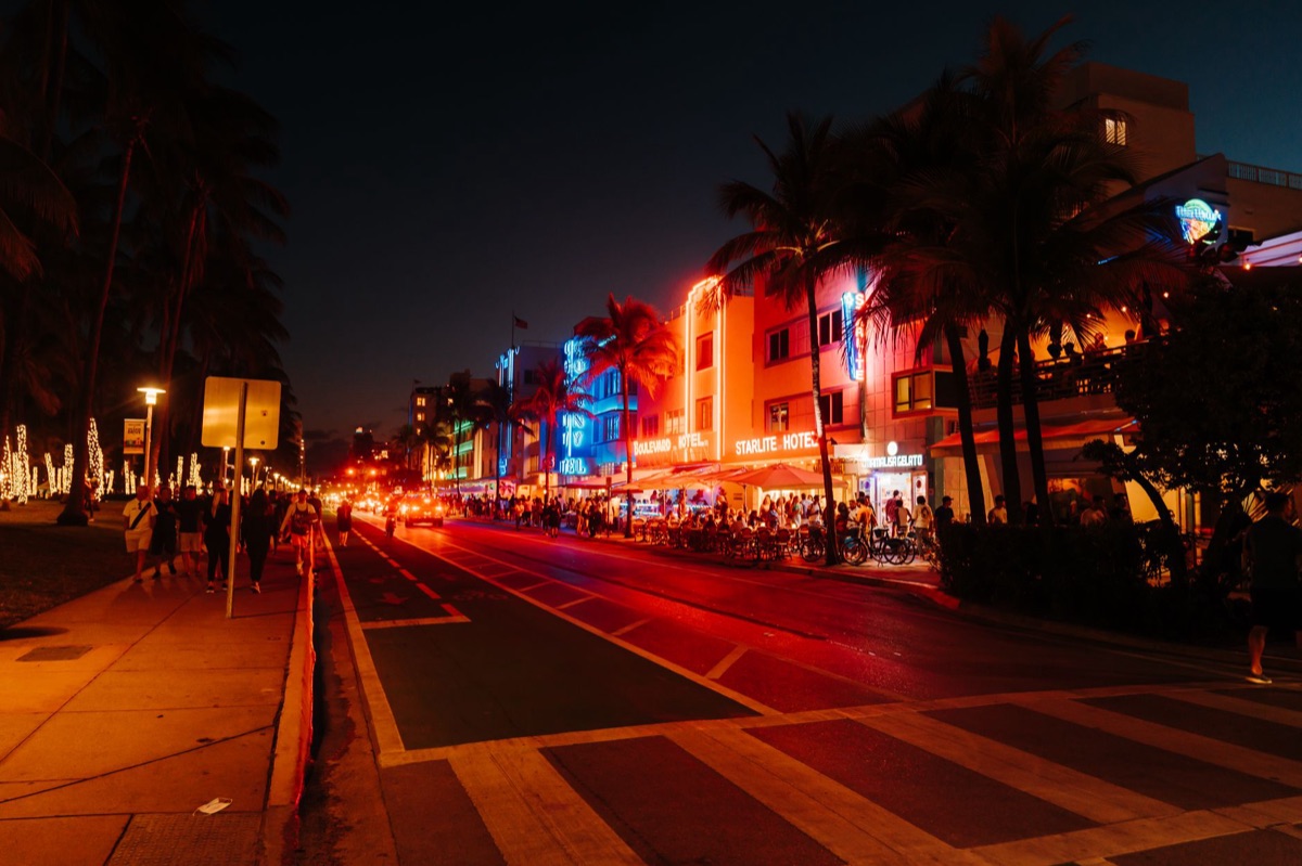 Miami Nachtbeleuchtung