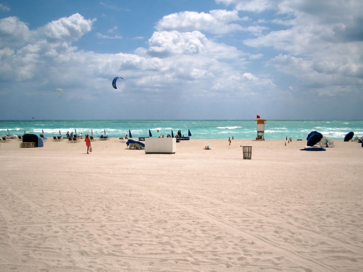 Zonnestral op Miami strand