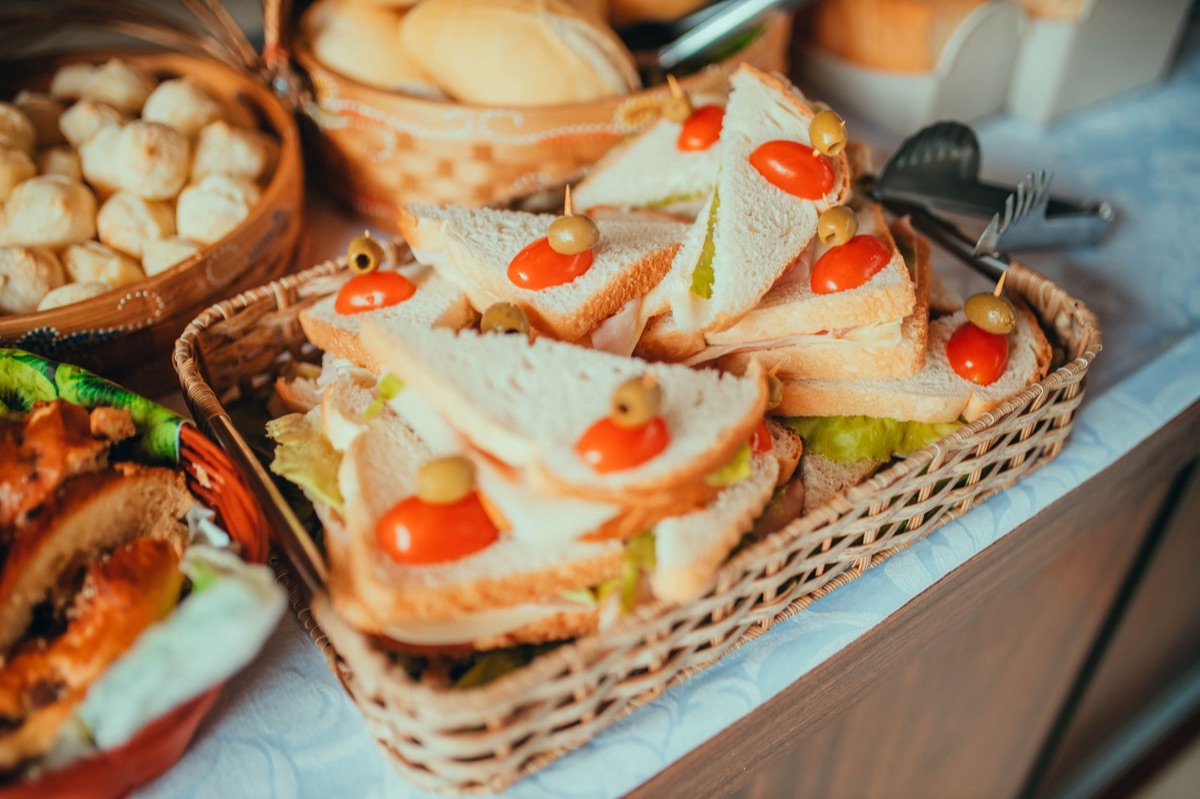 Cuban sandwich ingredients in glass bowl